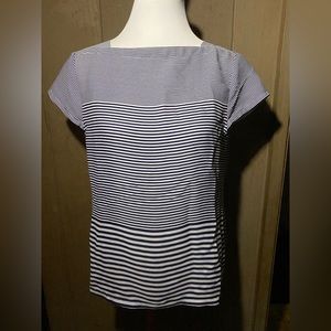 Loft blue and white striped shirt